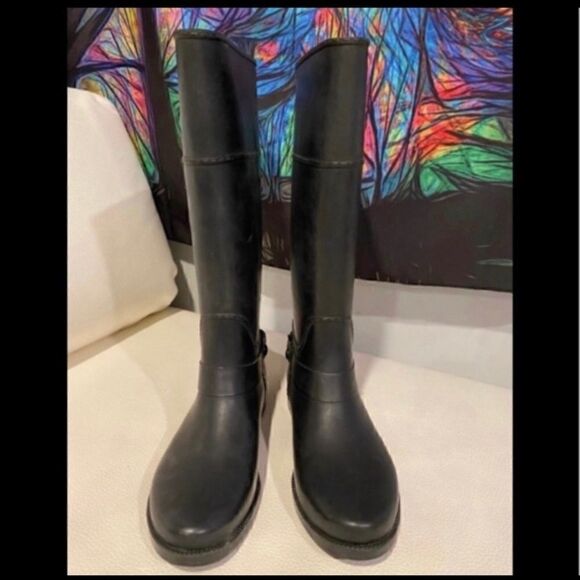 GUESS COUGAR RAINBOOT IN BLACK 11 - Picture 2 of 6